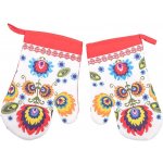 MAKRO Praktik Textil Kuchyňská chňapka 2 sk Slovácko červené 18 x 27 cm – Zboží Dáma