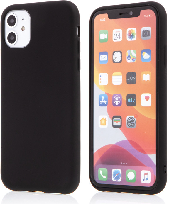Pouzdro AppleMix Apple iPhone 11 - příjemné na dotek - silikonové - černé