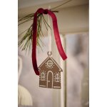 IB LAURSEN Kovová ozdoba Gingerbread House A srdíčko hnědá barva kov – Zboží Dáma