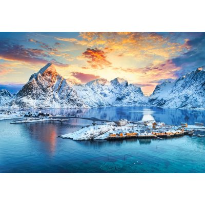Castorland Sunrise on Sakrisøy Lofoten Norsko 1000 dílků – Zbozi.Blesk.cz