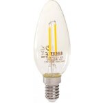 Tesla LED žárovka FILAMENT RETRO svíčka/ E14/ 2,5W/ 230V/ 250lm/ 2700K/ teplá bílá/ čirá – Zboží Mobilmania