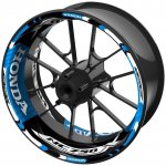 jednodílné polepy na kola HONDA NC 750X černo-modrá