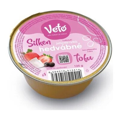 Veto Eco Tofu hedvábné s příchutí jahoda a rybíz 125 g – Hledejceny.cz