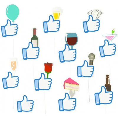 Rekvizity do fotokoutku - Facebook Like – Zboží Dáma