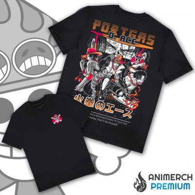 One Piece Tričko Portgas D. Ace V2 PREMIUM – Zbozi.Blesk.cz