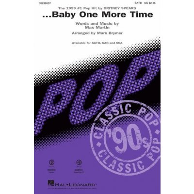 Britney Spears ...Baby One More Time noty na sborový zpěv SATB SADA 5 ks
