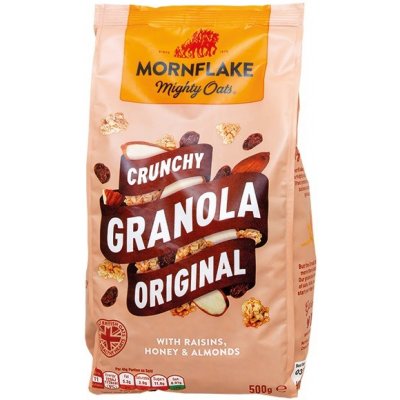 Mornflake granola ořechy mandle rozinky a med 500 g – Zboží Dáma