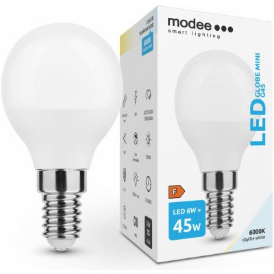 Modee Lighting LED žárovka Globe Mini G45 6W E14 studená bílá – Zboží Mobilmania