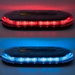 Stualarm Mini LED rampa, modro-červená, 12-24V, ECE R65, magnet (sre2-865dualBR) – Zboží Mobilmania