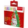Vystřihovánka a papírový model Otec Vánoc 3D figurka k vybarvení ozdoba na vánoční stromeček