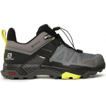 Salomon Pánské turistické boty X Ultra 4 GTX quiet shade black evening primrose šedé