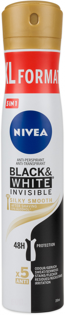 Nivea Black & White Invisible Silky Smooth deospray 200 ml
