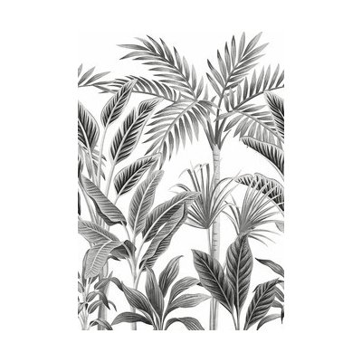 Grandeco A40801 Fototapeta vliesová na zeď Tropické listy palmy One roll Murals, rozměry 159x280 cm – Zboží Mobilmania