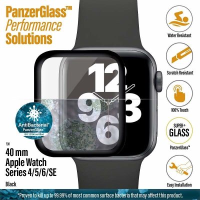 PanzerGlass ochranné sklo pro chytré hodinky Apple Watch SE Series 4, 5 a 6 40 mm černé 2016 – Zbozi.Blesk.cz