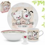 Tragar Dětská jídelní souprava BEST FRIENDS porcelán 4 dílná – Zboží Dáma