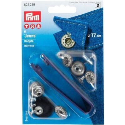 Knoflíky kovové JEANS - 17 mm - PRYM varianta nikl – Hledejceny.cz