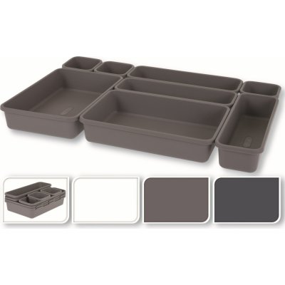 Storagesolutions Organizéry do zásuvek, 8 kusů v sadě, hnědá barva – Sleviste.cz