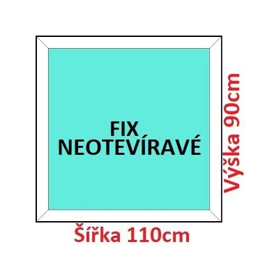 Soft Plastové okno 110x90 cm FIX neotevíravé – Zbozi.Blesk.cz