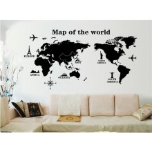 U Foťáka Samolepka na stěnu Mapa světa 120x60cm