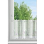 EUROFIRANY KRÁTKÁ ZÁCLONA NA POUTKÁCH INESA 150X40 CM KVĚTY – Hledejceny.cz