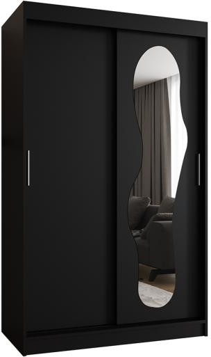 DobreSny Ultra s posuvnými dveřmi a zrcadlem 120 cm černá