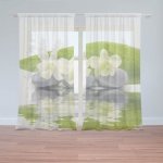 Sablio Záclony Bílá orchidej: 2ks 150x250cm – Hledejceny.cz