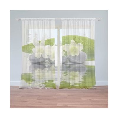 Sablio Záclony Bílá orchidej: 2ks 150x250cm – Hledejceny.cz