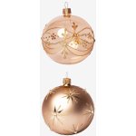 Koulier Preciosa Skleněné vánoční ozdoby koule s českým křišťálem Preciosa sada 2 ks hvězdy a vlnky – Zboží Dáma