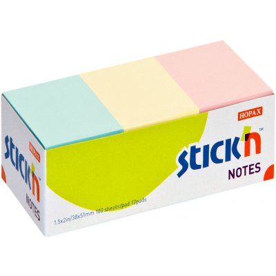 Notes 12 x 100 listů 38 x 51 mm pastelové barvy – Zboží Dáma
