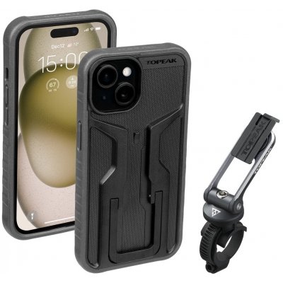 TOPEAK RIDECASE iPhone 15 černé/šedá – Zboží Mobilmania