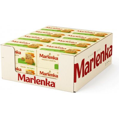 Marlenka Bezlepkový medový dortík s vlašskými ořechy 16 x 100 g – Hledejceny.cz