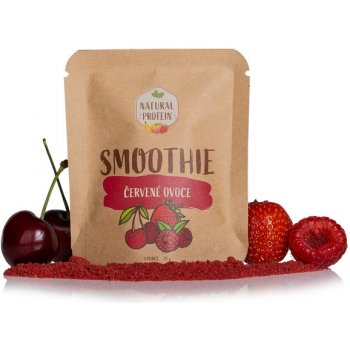 NaturalProtein přírodní smoothie Červené ovoce 20 g