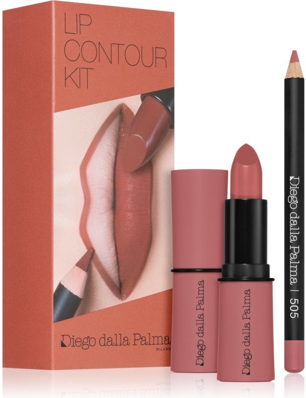 Diego dalla Palma Lip Contour Kit Diego dalla Palma Innocent Rose luxusní rtěnka 4 ml + Diego dalla Palma Matita Labbra tužka na rty 1,1 g