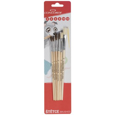 Concorde - štětec školní sada mix 6 ks – Zboží Dáma