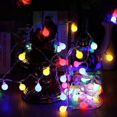 X-SITE LED světelný řetěz koule SP-KOU04RGB 4m AA barevný – Hledejceny.cz