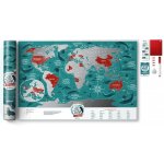 Travel Map dodavatel nástěnná mapa Svět stírací Marine (Scratch map of World) – Zboží Dáma