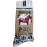Woolwear of Scandinavia Vlněné ponožky Red Dalahest no. 120 červená modrá – Zboží Dáma