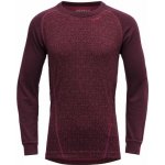 Devold Duo Active zip neck jr vínová – Zboží Dáma