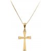 Přívěsky Beny Jewellery Zlatý Přívěsek Kříž se Zirkony 7151703