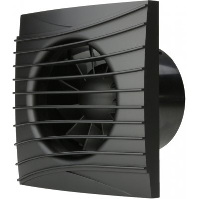 Černý axiální ventilátor do koupelny DALAP 100 DARK