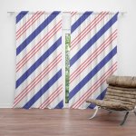 Sablio Závěs Modročervené pruhy: 2ks 140x250cm – Hledejceny.cz