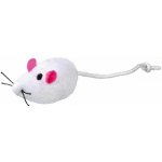 Trixie Plyšová myš s rolničkou, 5 cm (2 ks), bílá/šedá – Zboží Mobilmania