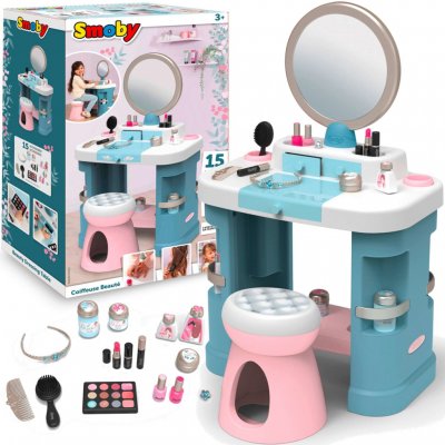 Smoby Kosmetický stolek s židlí My Beauty Dressing Table se zrcadlem a 15 zkrášlovacích doplňků – Zboží Mobilmania