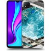 Pouzdro a kryt na mobilní telefon Xiaomi Pouzdro Picasee silikonové Xiaomi Redmi 9C - Blue geometry čiré