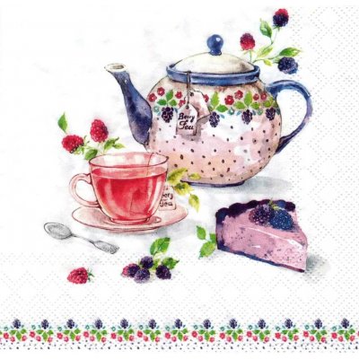 IHR Ideal Home Range Ubrousek 33x33cm Čaj s dortíkem – Sleviste.cz
