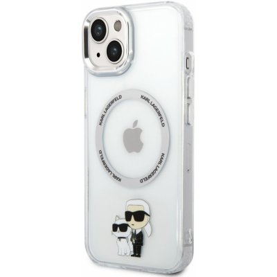 Karl Lagerfeld MagSafe Kompatibilní Kryt IML Karl and Choupette NFT pro iPhone 14 Transparent