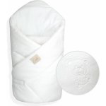 Esito Mikroplyšová zavinovačka pro miminko Bear White bílá – Zboží Mobilmania