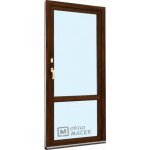 Kömmerling balkonové dveře 70 AD OS s příčkou levé tmavý dub/bílá 90 x 240 cm oboustranná klika + FAB + hliníkový práh – Hledejceny.cz