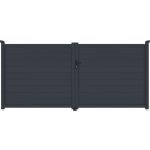 Vjezdová brána G21 Orlando 350x158 cm dvoukřídlá, antracitová – Sleviste.cz