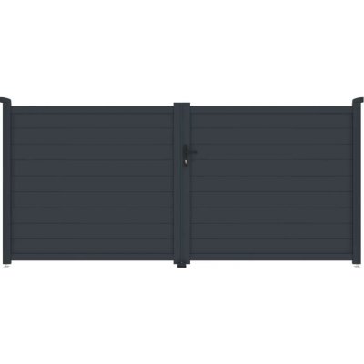 Vjezdová brána G21 Orlando 350x158 cm dvoukřídlá, antracitová – Sleviste.cz